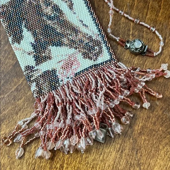 Vintage Beaded Fringe Tiny Purse - Picture 8 of 8